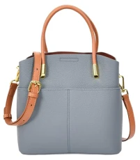 Womens Real Leather Handbag Top Handle Small Shoulder Bag Ella (Sky Blue)