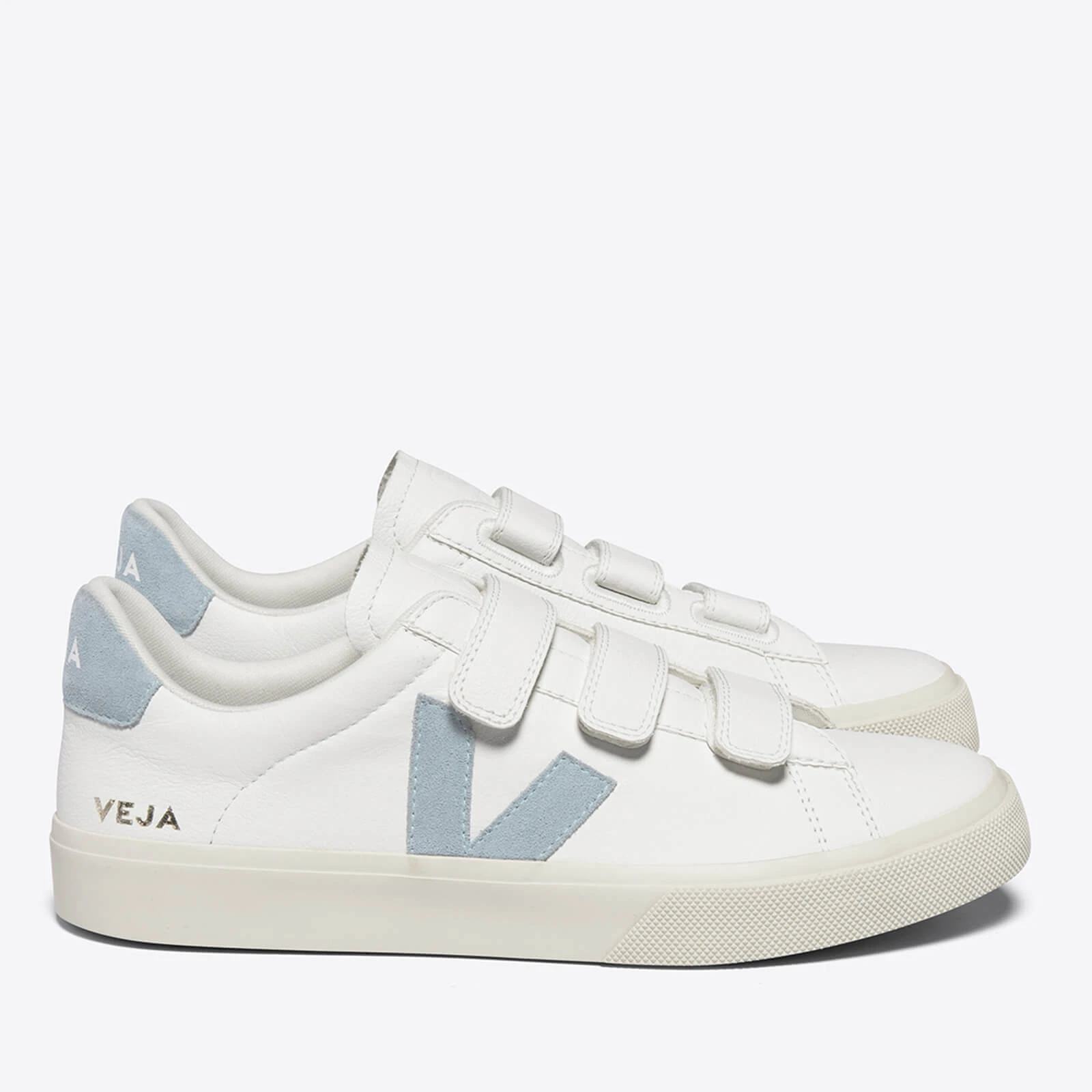 Womens Recife Chrome Free Leather Velcro Trainers - UK - White