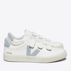 Womens Recife Chrome Free Leather Velcro Trainers - UK - White