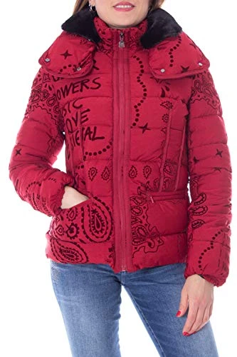 Women's Red Padded Sunna Puffa Jacket 46