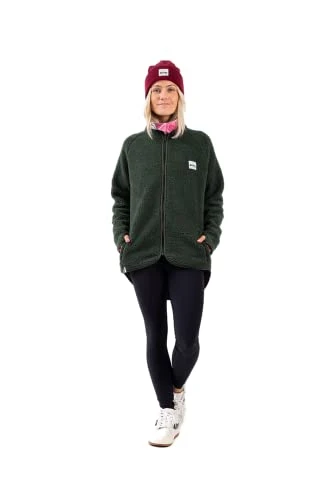 Women's Redwood Sherpa Jacket Fleece, Forest Green, L