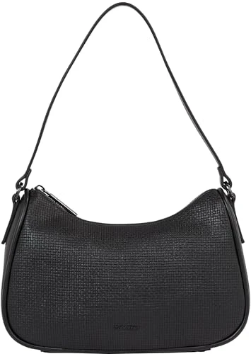 Women's Refine Shoulder Bag with Zip, Black (Ck Black Textured), One Size