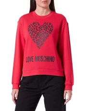 Women's Regular Fit with Maxi Animal Heart and Logo. Sweatshirt, RED, 44 Women's Regular Fit with Maxi Animal Heart and Logo. Sweatshirt, RED, 44