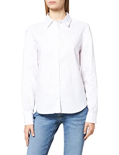 Women's Regular Oxford Shirt Blouse, White, 34