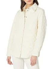 Women's Relaxed Recycled Polyester Quilted Shirt Jacket (Available in Plus Size) (Previously Amazon Aware), Ivory, L Women's Relaxed Recycled Polyester Quilted Shirt Jacket (Available in Plus Size) (Previously Amazon Aware), Ivory, L