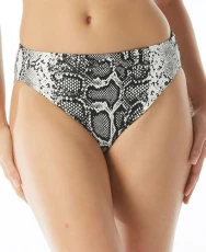 Women's Reversible High-Leg Bikini Bottoms (Black/White, X-Small) Women's Reversible High-Leg Bikini Bottoms (Black/White, X-Small)