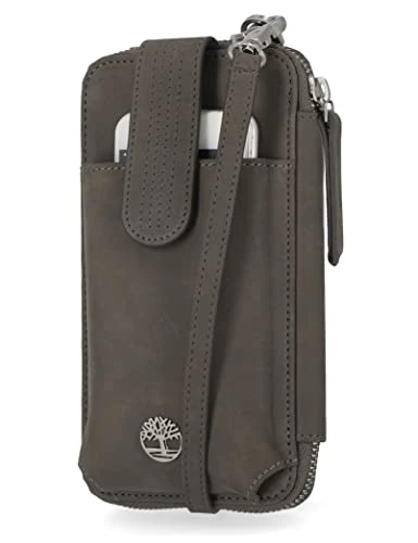 Women's RFID Leather Phone Crossbody Wallet Bag, Castlerock (Nubuck), One Size