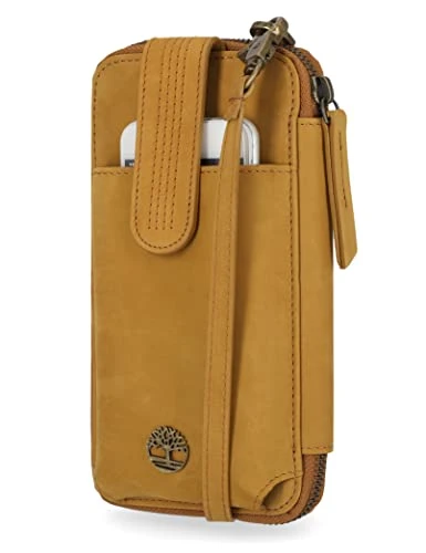 Women's RFID Leather Phone Crossbody Wallet Bag, Wheat (Nubuck), One Size