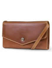 Women's RFID Leather Wallet Phone Bag with Detachable Crossbody Strap Cross Body, Cognac (Buff Apache), One Size