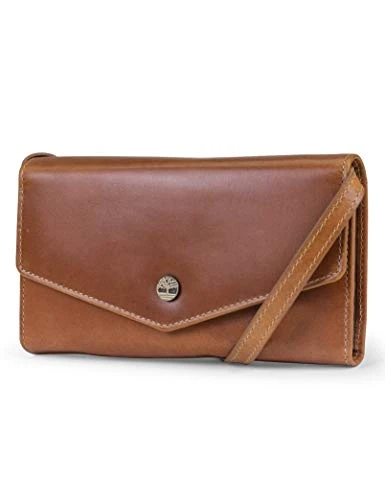 Women's RFID Leather Wallet Phone Bag with Detachable Crossbody Strap Cross Body, Cognac (Buff Apache), One Size