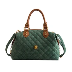Women's Rhombic Large Capacity Shoulder Luggage Messenger Bag Tote Bags Green