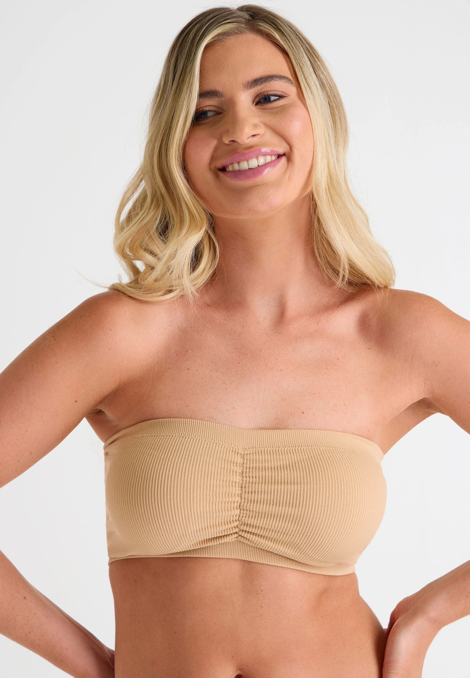 Womens Rib Nude Bandeau