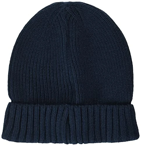 Women's Ribbed, Cuffed Knit Beanie, Black, One Size