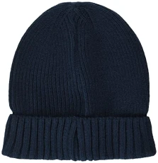 Women's Ribbed, Cuffed Knit Beanie, Black, One Size