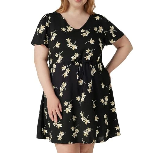Women's Robe Noir Ã Motifs Femme Curve Easy S Vest, Multicoloured, 14
