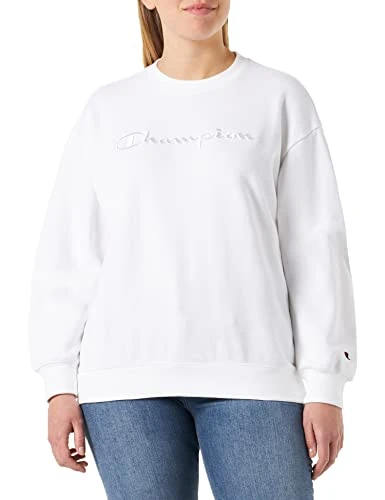 Women's Rochester 1919 Logo Crewneck Sweatshirt, White, L