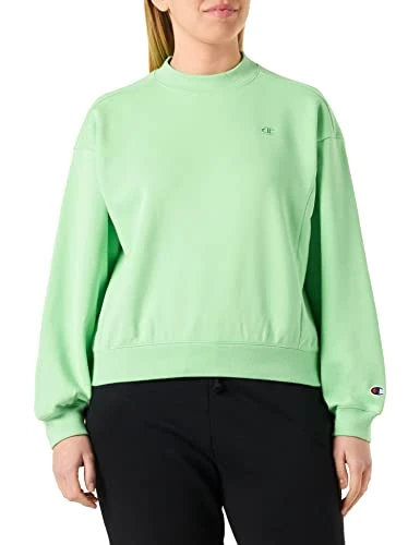 Women's Rochester 1919 Tonal C-logo Crewneck Sweatshirt, Light Green (Smg), M