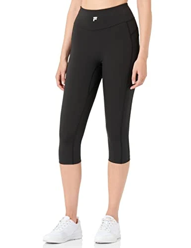 Women's Romania High Waist 3/4 Tights Leggings, Moonless Night, XS