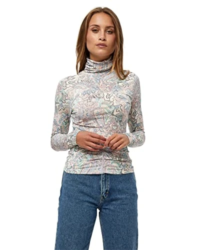 Women's Rovia Jersey Turtleneck 9384 Color Blend Paisley Print M