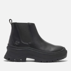 Womens Roxie Lane Leather Chelsea Boots - Black