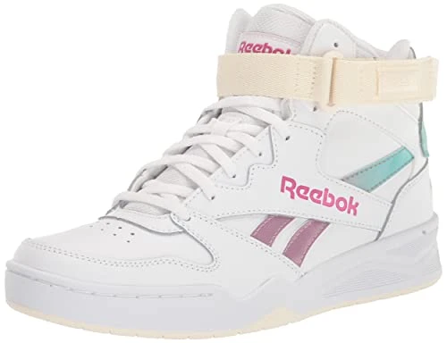 Women's Royal BB4500 Hi Strap Sneakers, FTWR White/Infused Lilac/Semi Classic Teal, 6 UK