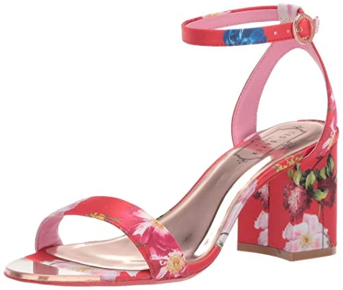 Women's Rozie Heeled Sandal, Berry Sundae Mix Satin, 5 M