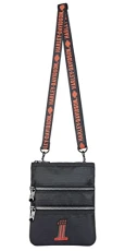 Women's Rubber #1 Logo Crossbody Sling Purse - Black/Rust Women's Rubber #1 Logo Crossbody Sling Purse - Black/Rust