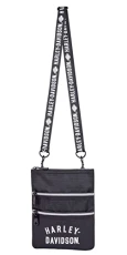 Women's Rubber H-D Crossbody Sling Purse - Black/Off White Women's Rubber H-D Crossbody Sling Purse - Black/Off White