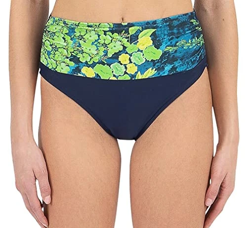 Women's Ruched High Waist Swimsuit Bottom Bikini, Green, X-Large