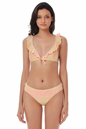 Women's Ruffle Back Hipster Bikini Bottoms, Multi, Small