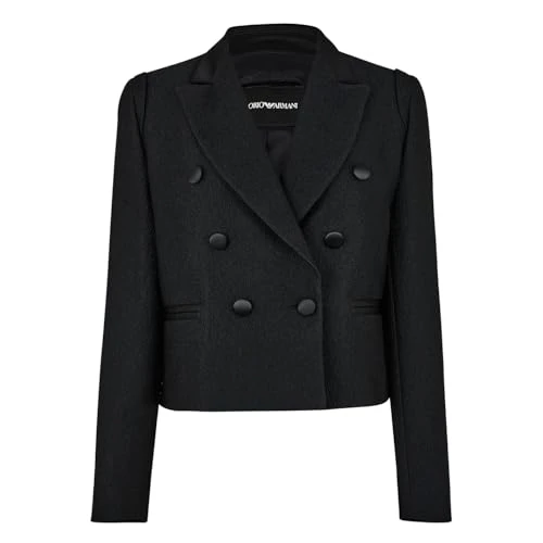 Womens S Double Breasted Jacket Black S