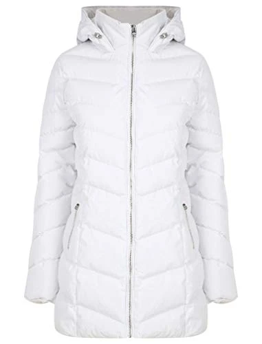 Women's Safflower Longline Quilted Puffer Coat White