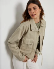 Women's Sage Twill Utility Jacket