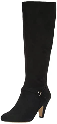 Women's Sasha Tall Boot Fashion, Black Super Suede, 9 UK