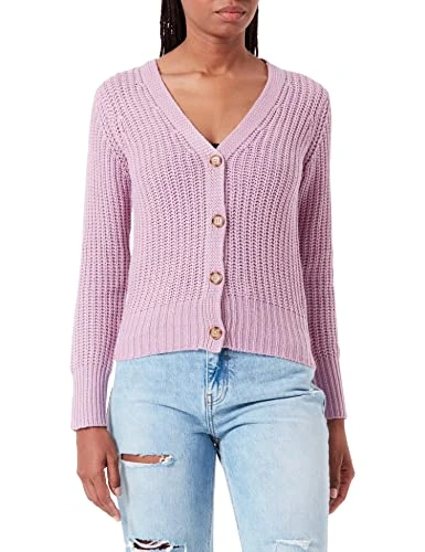 Women's SC-Remone Short Knit Cardigan Sweater, Violet Mist, XL