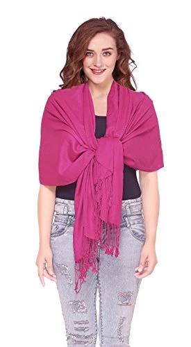 Women's Scarf Viscose Pashmina Scarves/Shawl Wrap (Cerise)