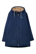 Women's Scarlet Hooded and Quilted Waterproof Coat - Ladies Breathable, Windproof, Mid Hip Jacket with Insulated Padding and Fur Lined Hood - Navy - 20 Women's Scarlet Hooded and Quilted Waterproof Coat - Ladies Breathable, Windproof, Mid Hip Jacket with Insulated Padding and Fur Lined Hood - Navy - 20