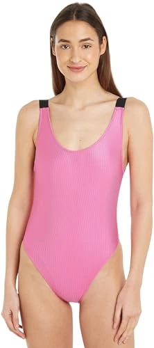 Women's Scoop Back One Piece, Bold Pink, XS