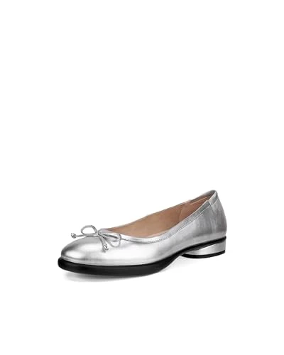 Women's Sculpted Luxe Ballerina Bow Ballet Flat, Pure Silver, 5/5.5 UK