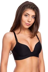 Womens Seamless Soft Bra Underwear Solid Plain Push Up Shaping Lingerie FG9511 Black