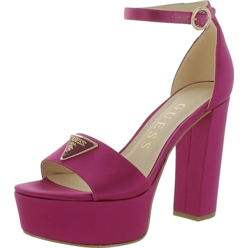 Women's Seton Heeled Sandal, Dark Pink Satin, 4.5 UK