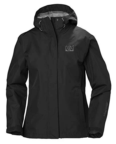 Womens Seven J Rain Jacket, M, Black