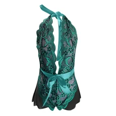 Women's Sexy Sleeveless Bodysuit Floral Lace plus size lingerie for women sexy Transparent Backless Negligee lingerie for women skirt Drawstring lingerie cosplay Women's Exotic Chemises & Negligees