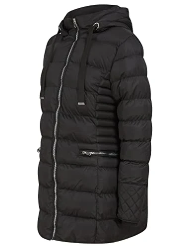 Women's Shania Quilted Hooded Puffer Longline Coat