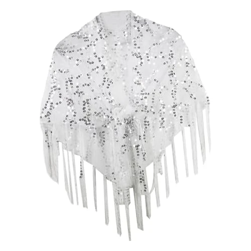 Women's Shawl Wrap, Sequin Bridal Shawl, Soft Sequin Fringed Evening Cape Wrap, Sequin Shawl Cape, for Formal Occasion Dance,