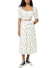 Women's Shay Midi Skirt, Polka Dot, L Women's Shay Midi Skirt, Polka Dot, L