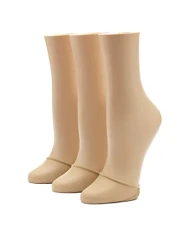 Women’s Sheer Toe Cover Liner, 3 Pair Pack, Pale Beige, One Size, Pale Beige, One size