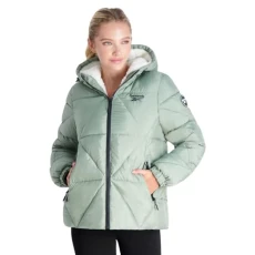 Women’s Sherpa Lined Quilted Winter Puffer Coat Green Size L Women’s Sherpa Lined Quilted Winter Puffer Coat Green Size L