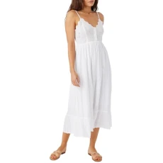 Women's Shiba Casual Dress, White, XS
