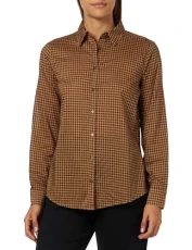 Women's Shirt 5oa95q8u4, Pied De Poule Brown and Beige 65w, M